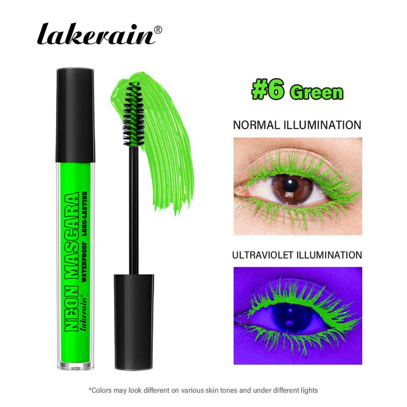 Mascara Lakerain Fluorescent Color Mascara Halloween Cosplay Mascara_voghion.com