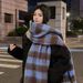 Sciarpa scozzese autunno inverno nuova per donna in stile coreano, moda versatile, cashmere spesso e caldo_voghion.com