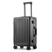 Durable Aluminum Frame Carry-On Luggage With USB Charging Port, Cup Holder & Phone Stand - Lightweight ABS+PC Suitcase For Business Travel_voghion.com