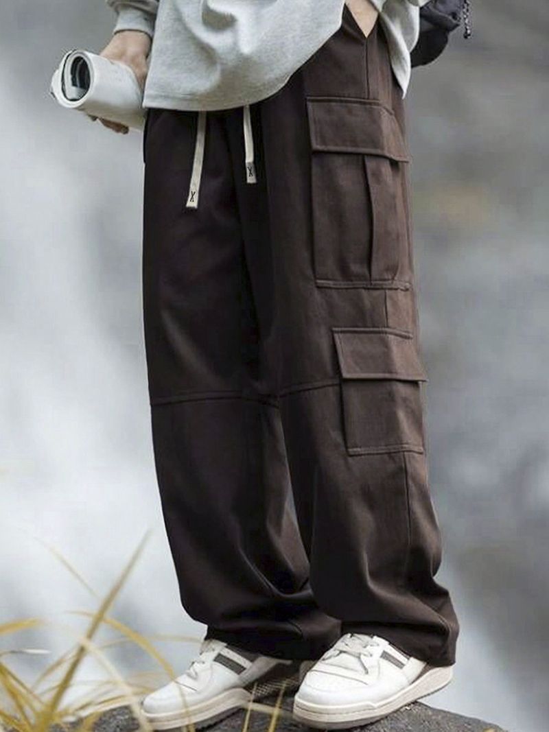 Men's Clothing Straight Overalls Spring New Mountain Outdoor Loose Long Pants_voghion.com