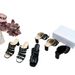 25 New Women's Black And White Calf Leather Silver Buckle Decoration Open Toe High-Heeled Sandals Single Shoe_voghion.com