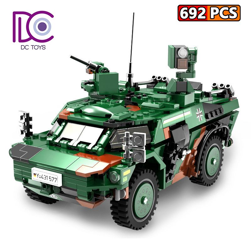 Di&zi WW2 Alman Askeri Fennek Zırhlı Keşif Aracı Model Tuğlaları Hediyeler Çocuklar İçin Yapı Taşları Araba Oyuncakları_voghion.com