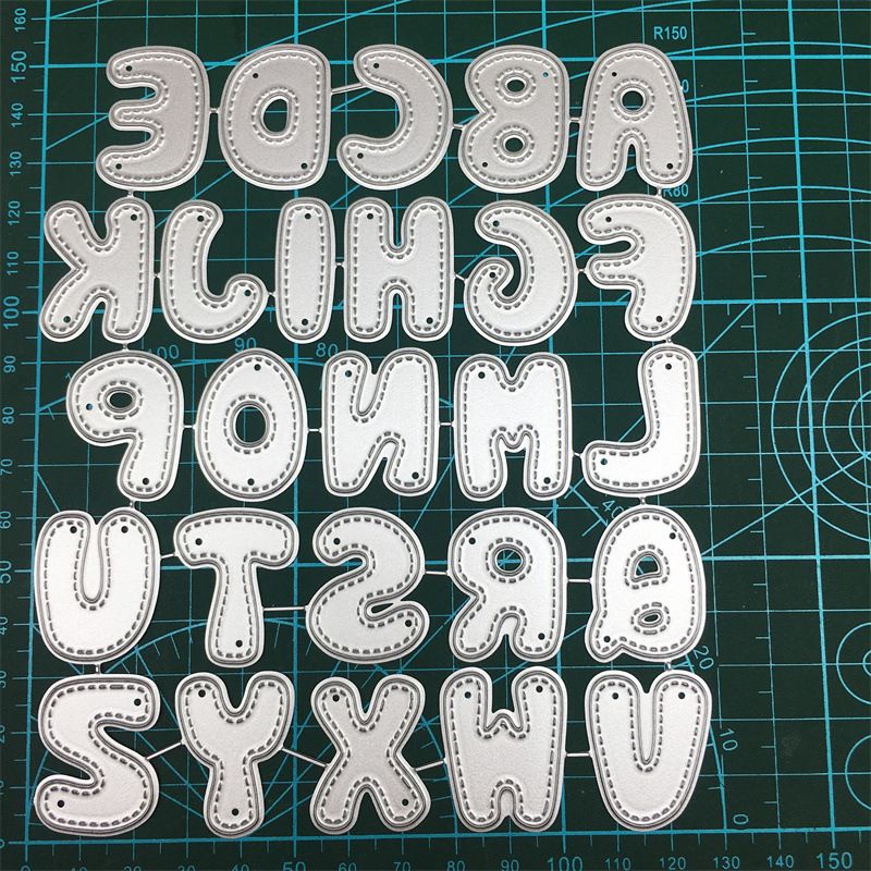 diy letter metal carbon steel knife die paper art embossing etching cutting knife die cutting die_voghion.com