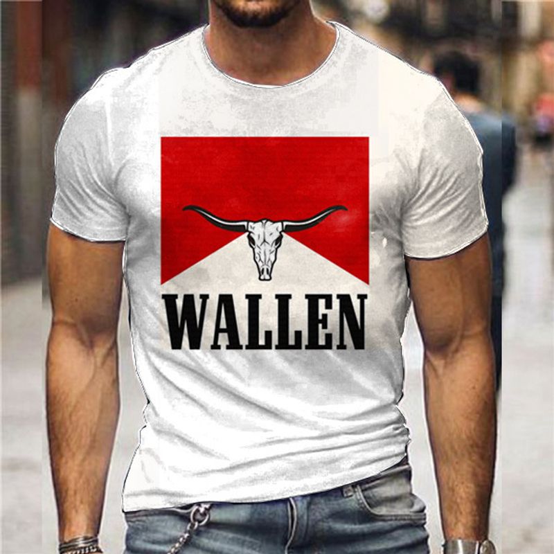 Camiseta de tendencia callejera nueva de verano 2023, estilo deportivo informal holgado, con estampado 3D de manga corta_voghion.com