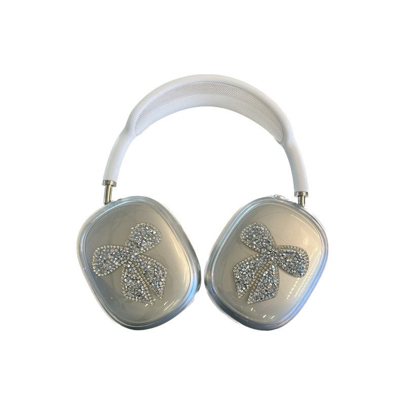 Ochranný kryt Han Feng Flash Diamond Bow pro Airpods Max s náušníky, pouzdrem na sluchátka a mikrofonem_voghion.com