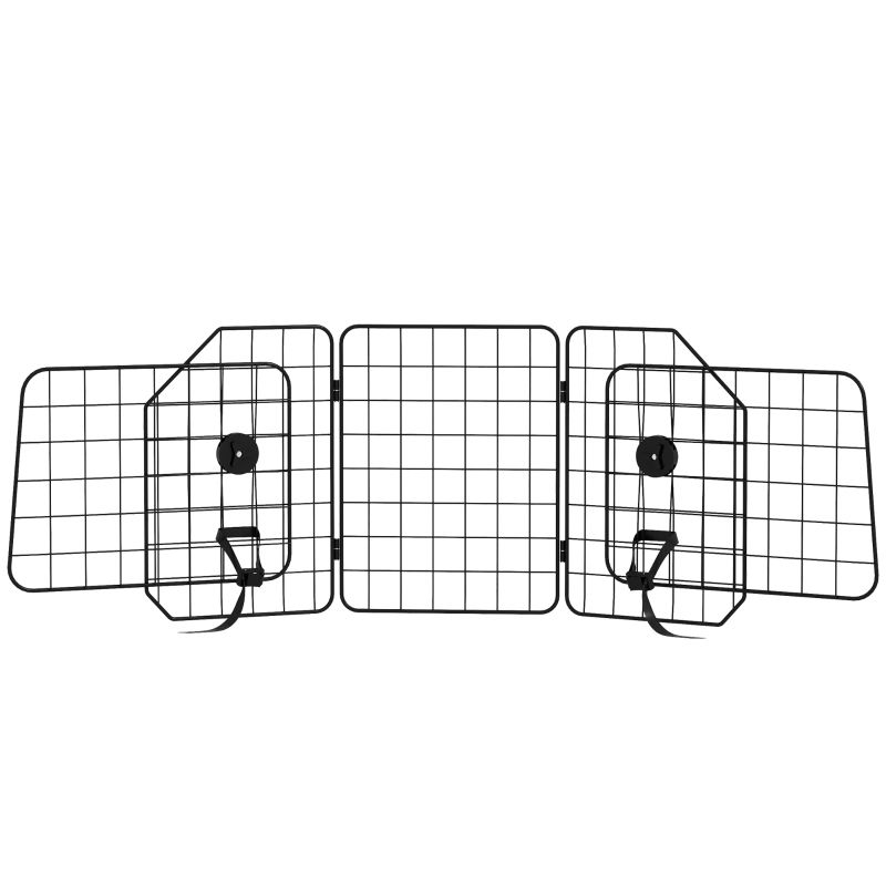 Autogitter per cani verstellbar 93-150cm, Klappbar, Stahl, Schwarz_voghion.com