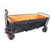 Big Large Capacity Folding Cart Extra Long Extender Wagon Cart Folding Wagon Garden Shopping Beach Cart (black + Orange)_voghion.com