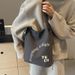 Canvas Shoulder For Women 2025 Spring Summer New Commuter Underarm Bucket Large Capacity Tote Bag_voghion.com