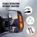 VEVOR Towing Mirrors Fit For 2007-2017 Toyota Tundra, Power Heated Tow Mirror With Signal Light/LED Arrow Signal Light, Plane & Convex Glass, Manual Controlling Telescoping Folding, Black_voghion.com