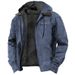 CT Hooded Casual Men's Clothing Autumn Winter Fleece Lined Zipper Pocket Jacket_voghion.com