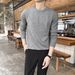 Men’s Semi-Turtleneck Sweater – Minimalist Knit Pullover, Soft Cotton-Blend Jumper (S-4XL, Neutral Tones, Autumn/Winter Essential)_voghion.com