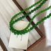 Collier de perles de calcédoine verte de style chinois, boucle en lingot pour femme, style ancien, super blanc, nouveau style tendance, vente en gros, 2024_voghion.com