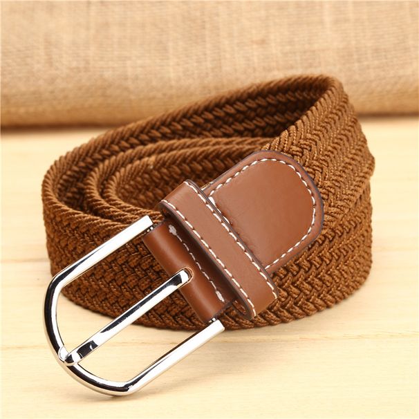 Unisex 39 color elastic woven elastic belt men's and women's belt canvas belt_voghion.com