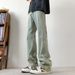 Hi Tao Elasticity Micro Pull American Splicing Style Men's Cowboy Pants High Street Trend Brand New Spring_voghion.com