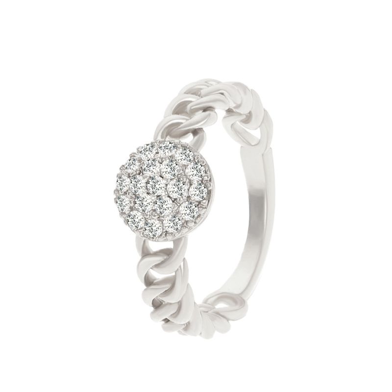 Ins voller Diamant-Rundring weibliche Mode leichtes Luxus-Nischendesign gewebter Twist-Zeigefingerring Temperamentring_voghion.com