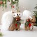 Festive Foam Christmas Animal Decorations Set - Fox, Squirrel & Reindeer Ornaments For Tree, Window And Holiday Display (European Style)_voghion.com