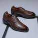 Frühlingsmodische Business-Schuhe aus Leder, kleine runde Zehenpartie, lässige Schnürschuhe im Retro-Derby-Stil für Herren, geeignet für Hochzeiten, 24268-M_voghion.com