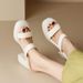 2025 Spring/Summer New Style One Word Drag Coarse Versatile Anti Slip Toe Dew High Heel White Waterproof Platform_voghion.com