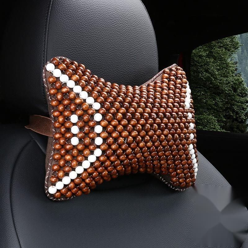 Headrest Wooden Beads Summer Breathable Small Car Neck Support Pillow For GAC Trumpchi GS4 GS5 Speedo Legend GA_voghion.com