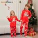 Conjunto para padres e hijos recién nacidos, conjunto para toda la familia, conjunto para parejas, pijama rojo navideño con estampado de pingüino y cabeza de ciervo estilo francés para comercio exterior_voghion.com