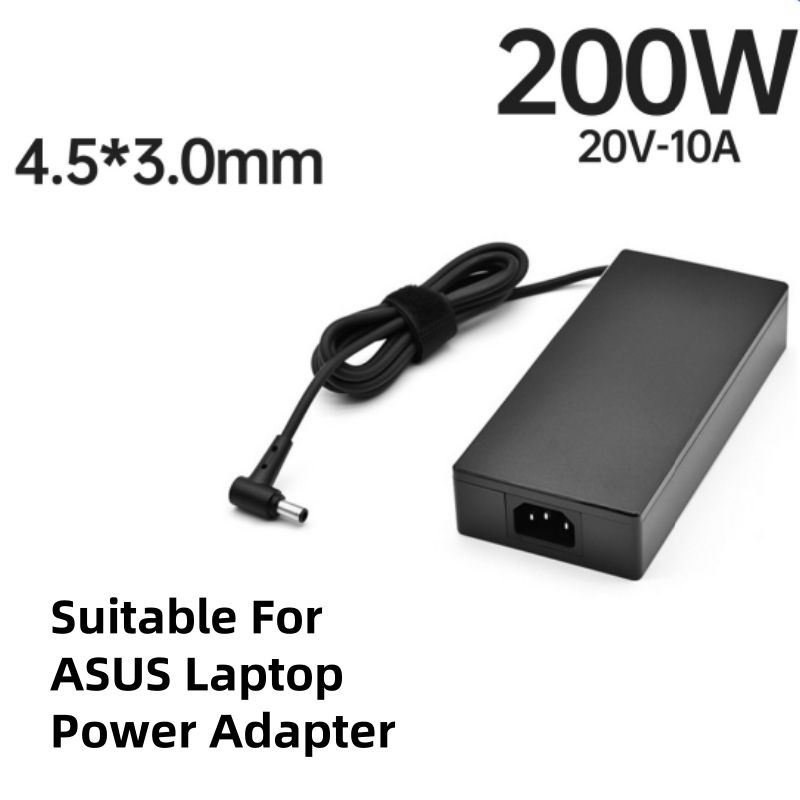 Adaptador de corriente CA de 200 W para portátiles ASUS. Cargador de 20 V y 10 A con conector de 4,5 x 3 mm. Compatible con ASUS ROG Zephyrus G14/G15 y TUF Dash F15._voghion.com