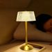 Lampe de table LED sans fil, rechargeable par USB, veilleuse tactile, variateur d'intensité, luminaire décoratif d'intérieur pour café, bar, hôtel, chambre à coucher_voghion.com