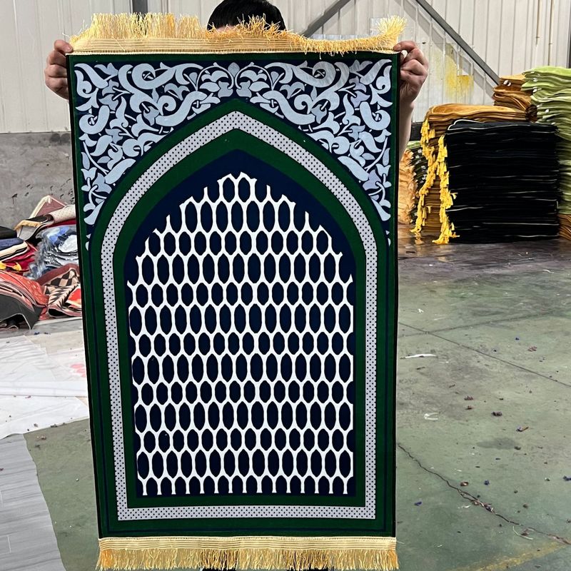 Simple crystal velvet solid color printed prayer blanket with multi-color adjustable rectangular prayer blanket_voghion.com