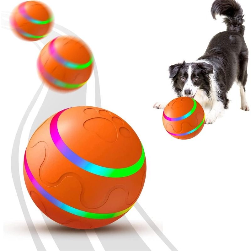 1 x interaktiver Hundespielzeugball mit Fernbedienung, aktiver Rollball für Hunde, Spielzeug für aggressives Kauen, böser Ball für kleine, mittelgroße und große Hunde_voghion.com