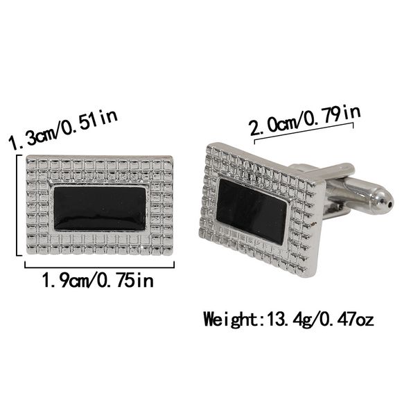 fashion Gemstone Alloy Dia Dripping Cuff Nails Men's Suit Buttons Cufflinks Spot_voghion.com