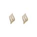 Women's Earrings Personality simple geometry diamond-encrusted earrings women's small hundred wings modeling earrings_voghion.com