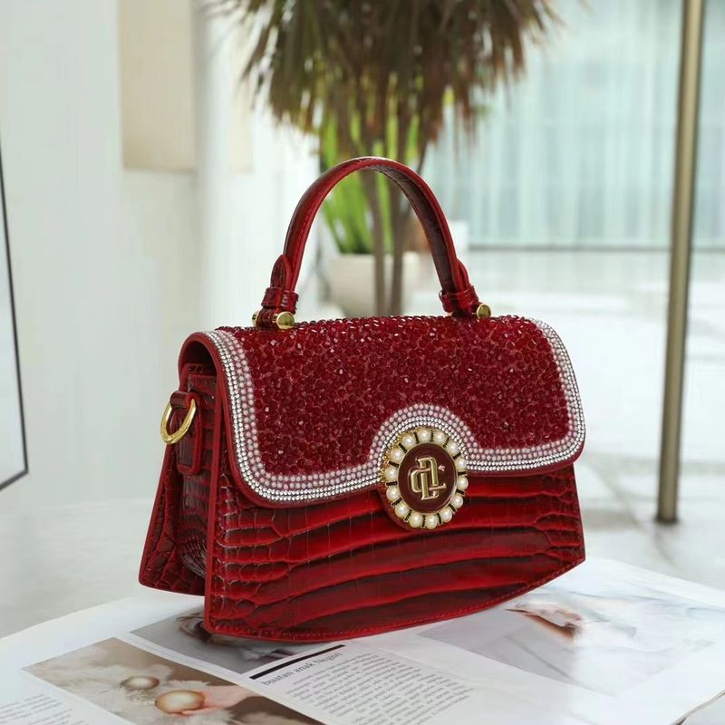 Women's dia-encrusted handbag high-end fashion age-reducing temperament all-match one-shoulder Messenger bag_voghion.com