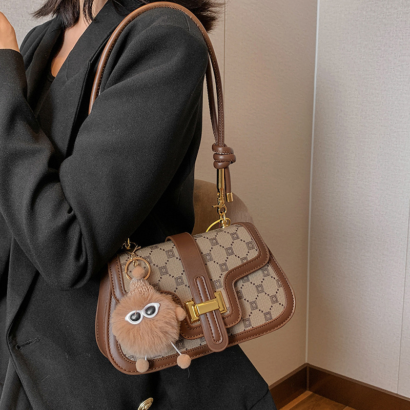 Shoulder Bag New Fashion Printed Versatile Armpit Bag with Personality High-end Practical and Classic Small Square Shoulder Bag_voghion.com