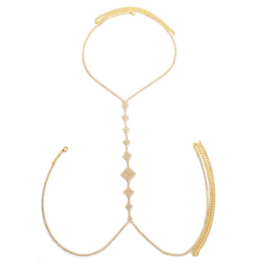 Nuovo petto geometrico con diamanti, accessori sexy splendenti per il corpo da discoteca_voghion.com