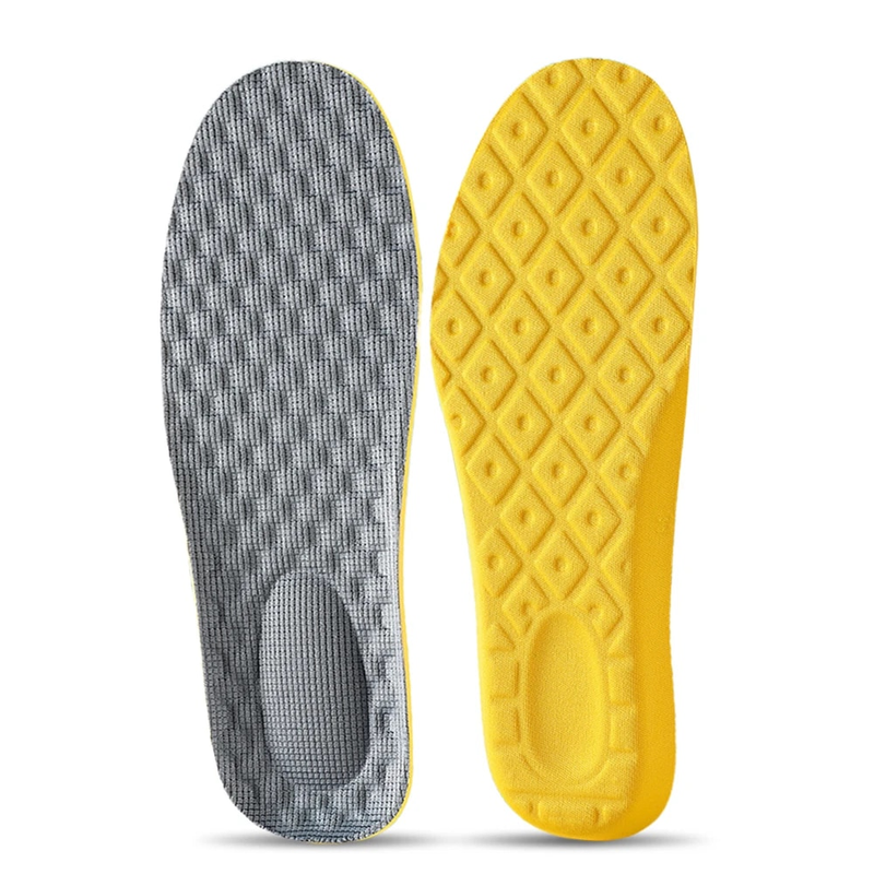 2PCS Alta Elasticità Solette Sportive In Lattice Cuscinetti per scarpe Deodorante Traspirante Assorbimento Degli Urti Cuscino Arch Support Sottopiede Uomo_voghion.com