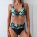 Sexy Floral Print Bikini Set. Adjustable Tri-Top & High-Waisted Bottom. Soft, Quick-Dry Fabric. Perfect For Beach & Pool. Confident & Chic Style._voghion.com