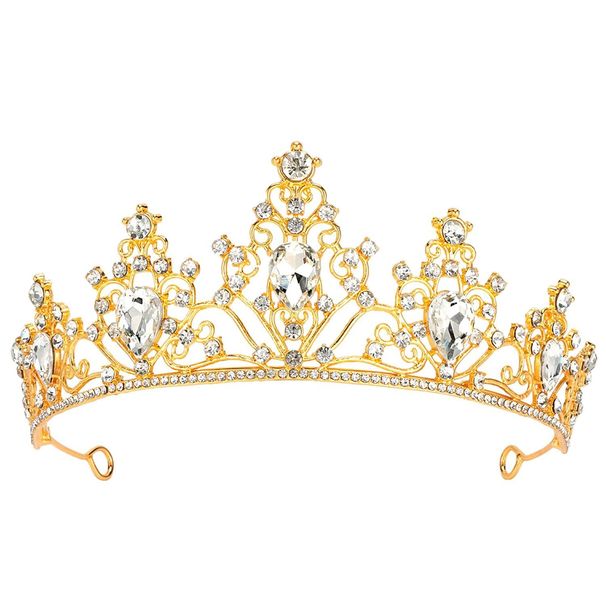 Nieuwe hot-selling kroon bruids haaraccessoires Europese en Amerikaanse grensoverschrijdende verjaardagskroon kristal kroon bruiloft hoofddeksels groothandel_voghion.com