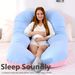 U-Shaped Maternity Pillow For Back, Neck, And Leg Support – Soft, Portable, And Comfortable Polyester Pregnancy Pillow For Expecting Moms_voghion.com