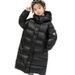 Kids' Long Puffer Jacket With Reflective Shell - Winter Warm Hooded Coat For Boys & Girls, Thickened Down Parka With UV Protection_voghion.com