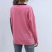 Carefully Selected Early Autumn Loose Pink Patchwork Round Neck Long Sleeve Base Sweatshirt For Women_voghion.com
