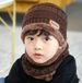 Winter-Strickmütze und Schal-Set für Kinder – mit Fleece gefütterte, warme Beanie mit Ohrenklappen für Jungen und Mädchen, weiches Acrylgarn, Outdoor-Zubehör für kaltes Wetter_voghion.com