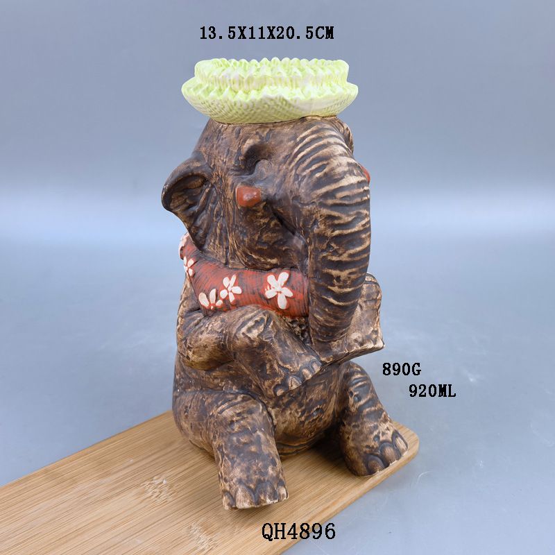 Vintage Bar Tiki Cup Hawaii Cocktail Cup Creative Cup Tiki Zombie Cup Ceramic Internet Red Elephant Cup_voghion.com