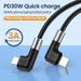PD 30W USB C cable for iPhone dual elbow Type C to 8-pin charger data cable 3A fast charging cable for iPhone_voghion.com