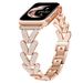 Applicable to watch 78910 series universal V shaped diamond iwatch thin metal strap_voghion.com