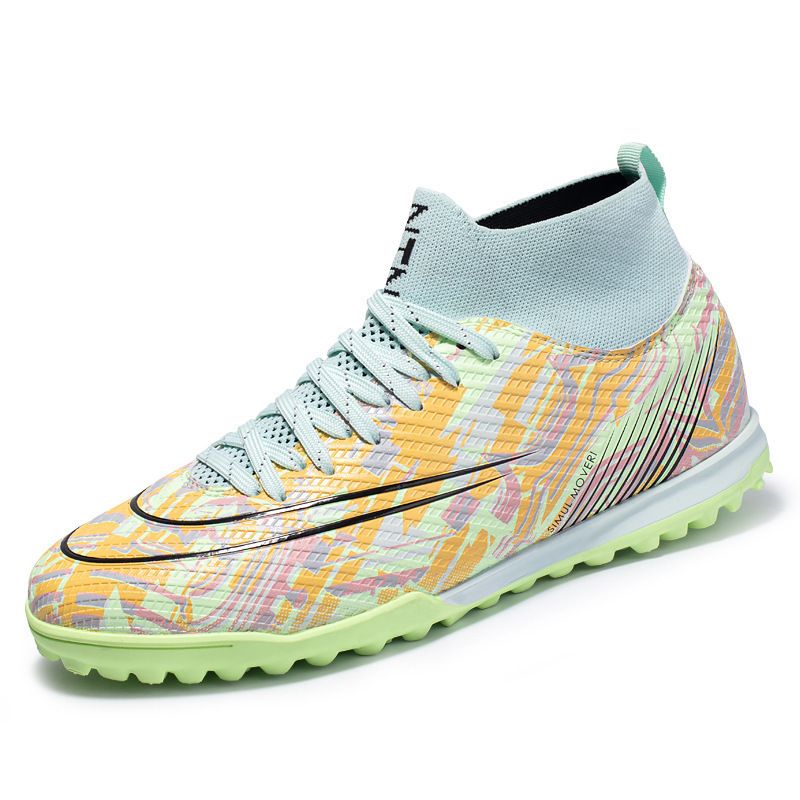 Football shoes for men High Top AG long spike smash student big kids turf game training sneakers_voghion.com