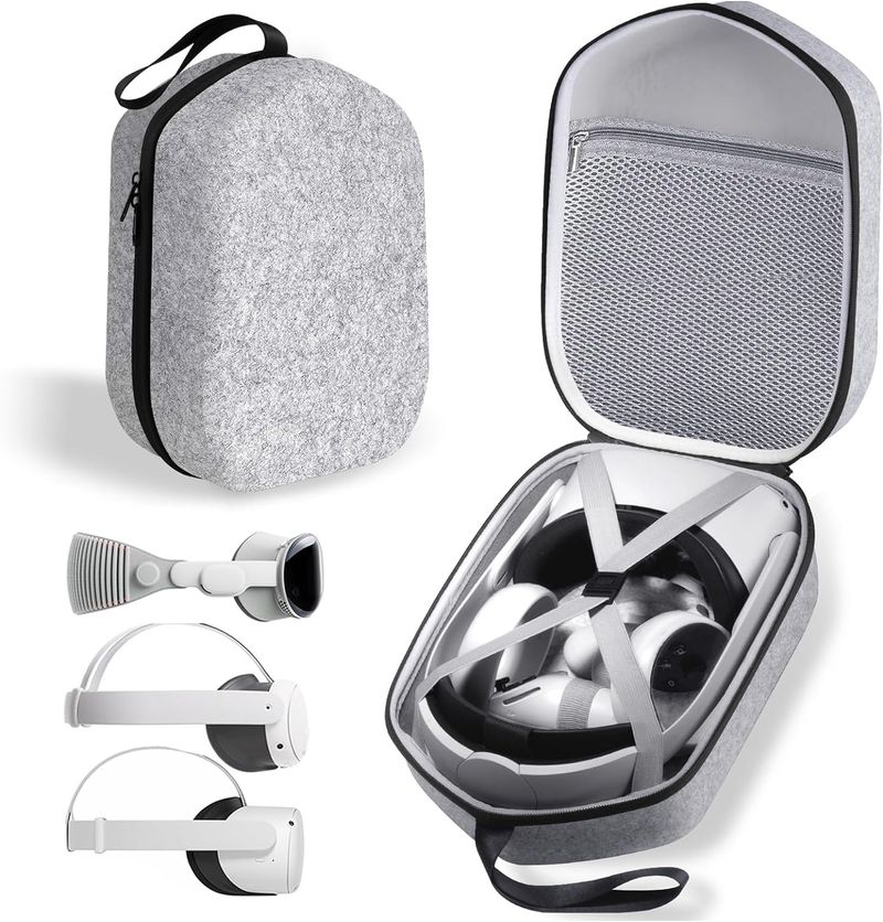 Syntech Hard Carrying Case, Compatible with Meta Quest 3/Oculus Quest 2/Vision Pro._voghion.com