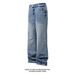Men's Clothing Wash Bootcut Jeans - Vintage Blue Denim Pants With Cleanfit Style, Comfortable Mid-Rise & Stretch Fit For Casual Wear (M-5XL)_voghion.com