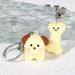 Cute Line Art Puppy Creative Pendant Keychain Bone Ornament Cartoon Backpack Couple Best Friend Gift_voghion.com