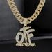 Collana cubana con ciondolo a forma di lettera con diamanti, alla moda, accessori hip hop alla moda per uomini e donne_voghion.com