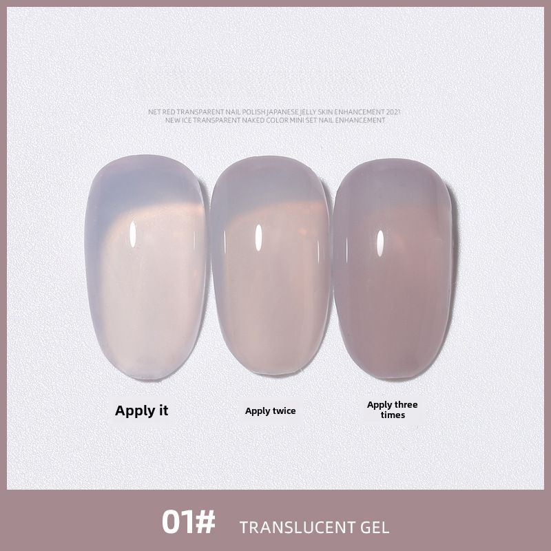 Net Red Ice Transparent Color Nail Polish 2021 New Milky White_voghion.com