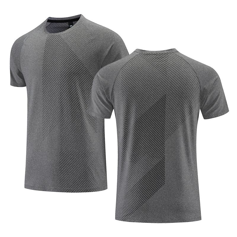 Tricou sport pentru bărbați, cu uscare rapidă, pentru alergare, Fiess, sport, top, sală de sport, tricou de antrenament, respirabil, jogging, sport casual_voghion.com